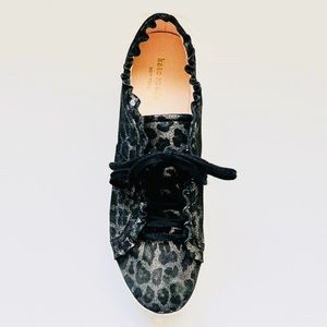 Kate Spade ♠️ Lynn Metallic leopard oxfords with ruffled detail. Sz 10